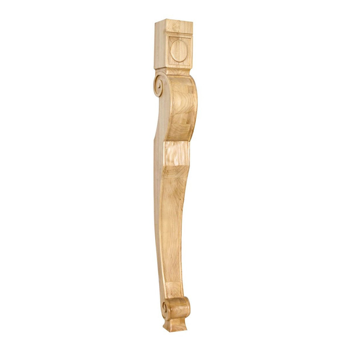 Hardware Resources Hard Maple Baroque Leg-DirectCabinets.com