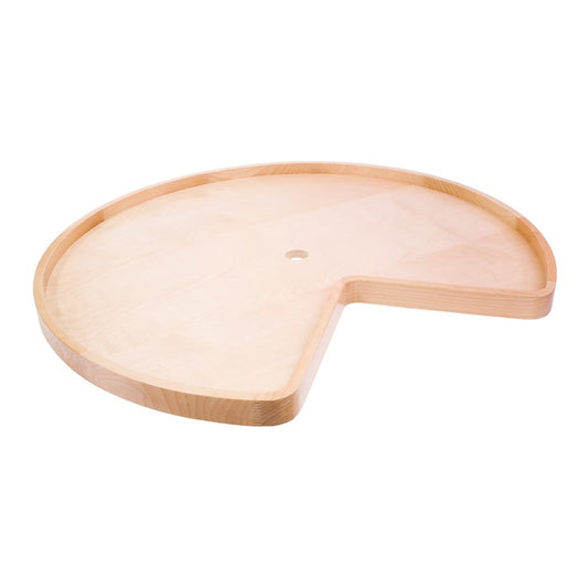Hardware Resources 24" Diameter Kidney Wooden Lazy Susan with Hole-DirectCabinets.com