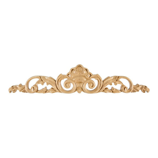 Hardware Resources Rubberwood Hand Carved Shell Onlay-DirectCabinets.com