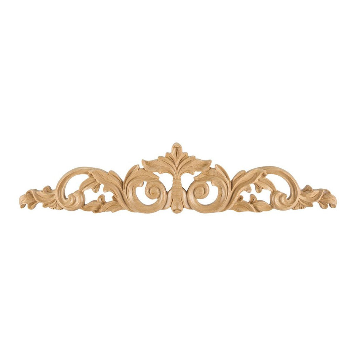 Hardware Resources Rubberwood Hand Carved Acanthus Onlay-DirectCabinets.com