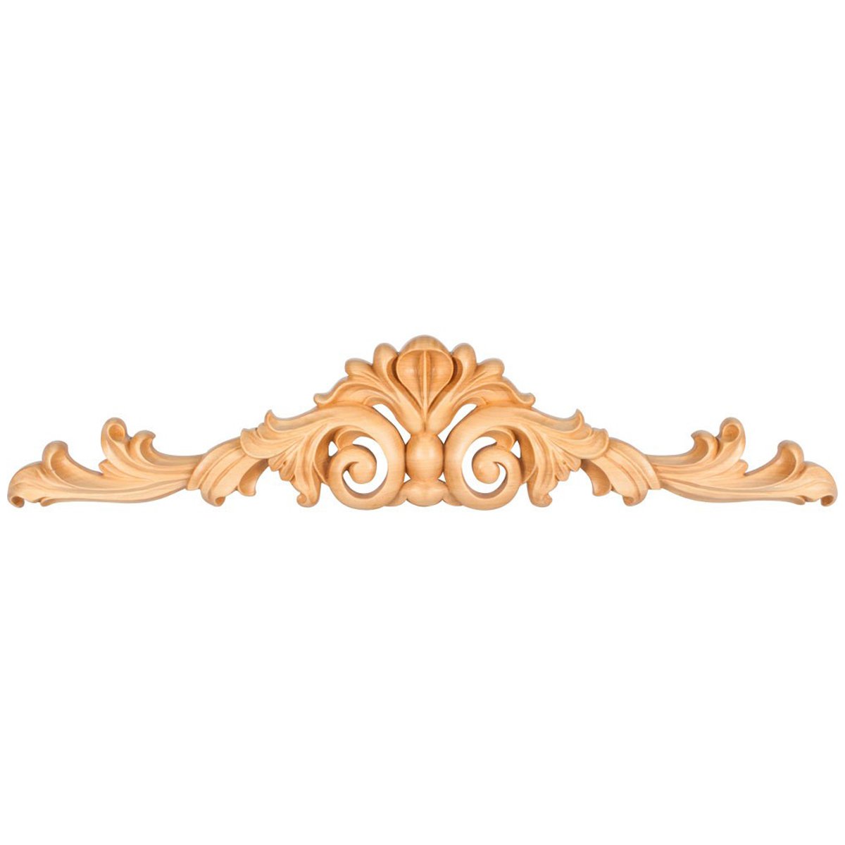 Hardware Resources Rubberwood Acanthus Hand Carved Onlay-DirectCabinets.com