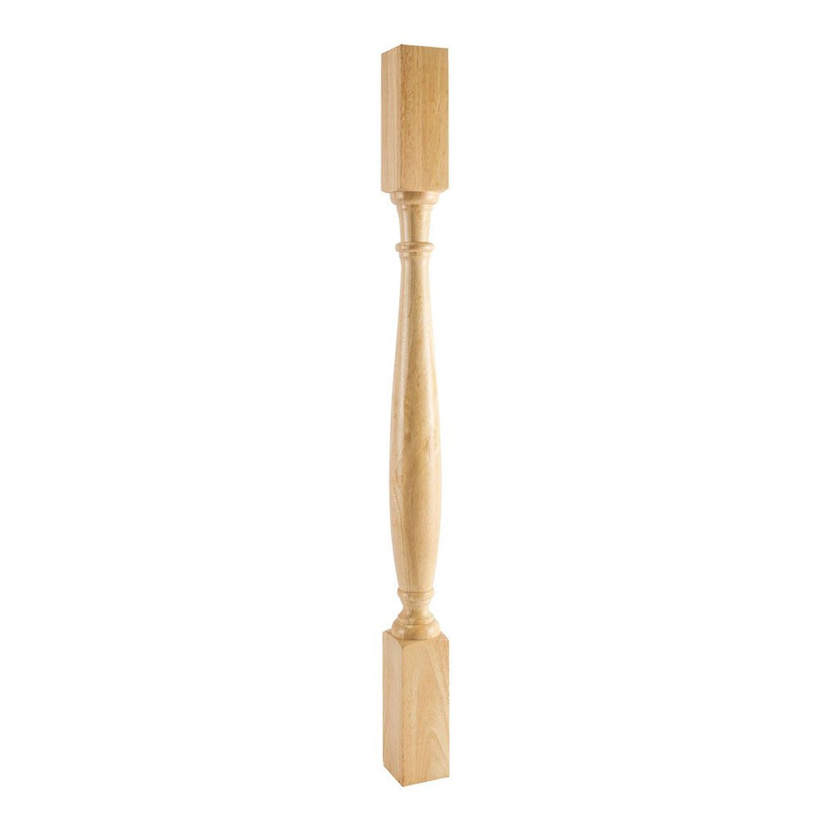 Hardware Resources 3" x 3" x 42" Rubberwood Turned Wood Post-DirectCabinets.com