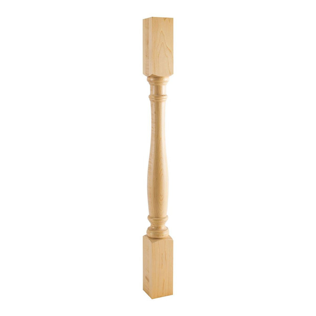 Hardware Resources 3" x 3" x 35-1/2" Rubberwood Turned Wood Post-DirectCabinets.com