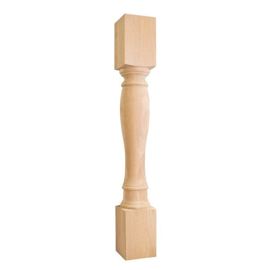 Hardware Resources 5" x 5" x 35-1/2" Alder Turned Wood Post-DirectCabinets.com