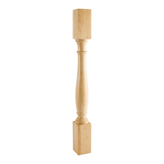 Hardware Resources 3-1/2" x 3-1/2" x 35-1/2" Alder Turned Traditional Post-DirectCabinets.com