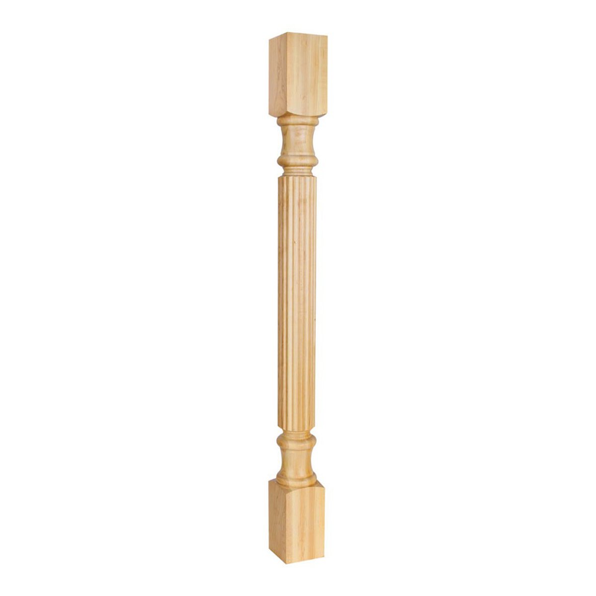 Hardware Resources Alder Wood Post with Reed Pattern-DirectCabinets.com