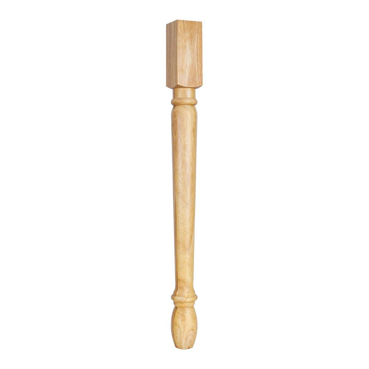 Hardware Resources 3" x 3" x 35-1/2" Rubberwood Turned Post-DirectCabinets.com