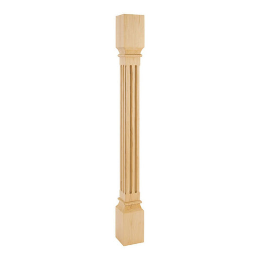 Hardware Resources 3-1/2" x 3-1/2" x 35-1/2" Cherry Fluted Post-DirectCabinets.com