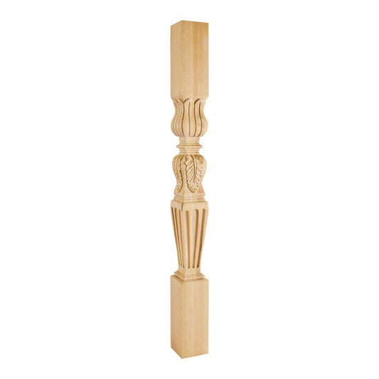 Hardware Resources 3-3/4" x 3-3/4" x 42" Cherry Acanthus / Fluted Post-DirectCabinets.com