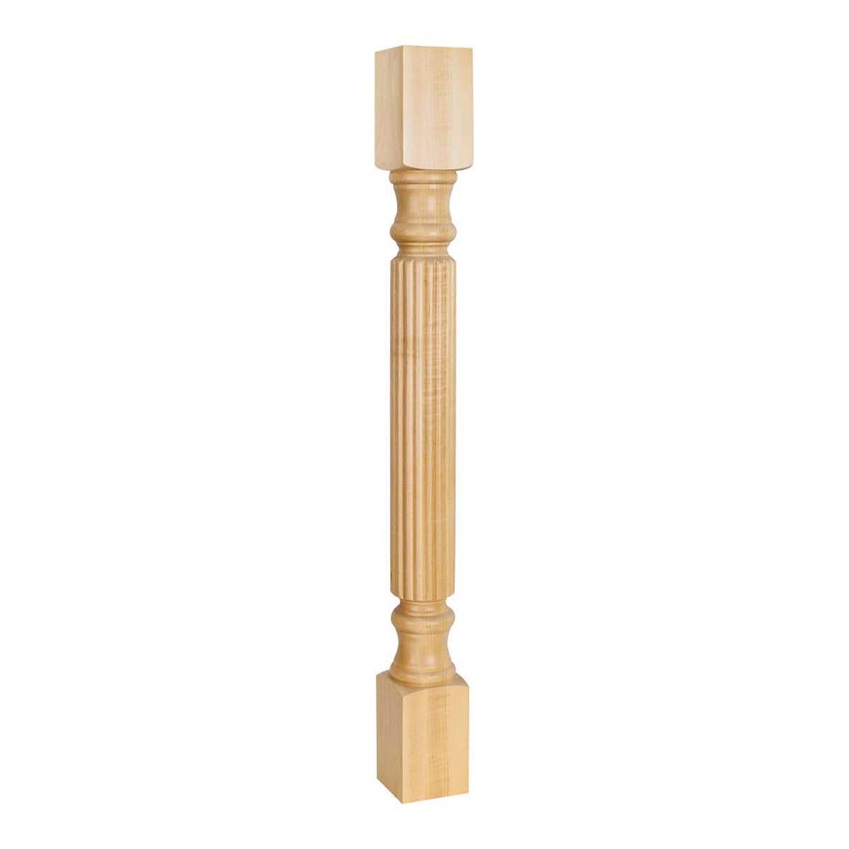 Hardware Resources Alder Wood Post with Reed Pattern-DirectCabinets.com