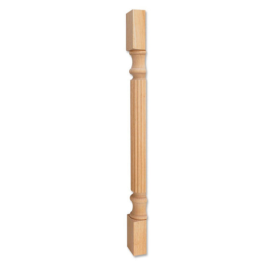 Hardware Resources White Birch Split Post with Reed Pattern-DirectCabinets.com