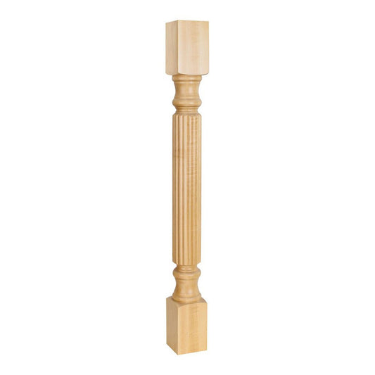 Hardware Resources 3-1/2" x 3-1/2" x 35-1/2" White Birch Post with Reed Pattern-DirectCabinets.com