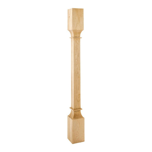 Hardware Resources Square Natural Hard Maple Wood Post-DirectCabinets.com