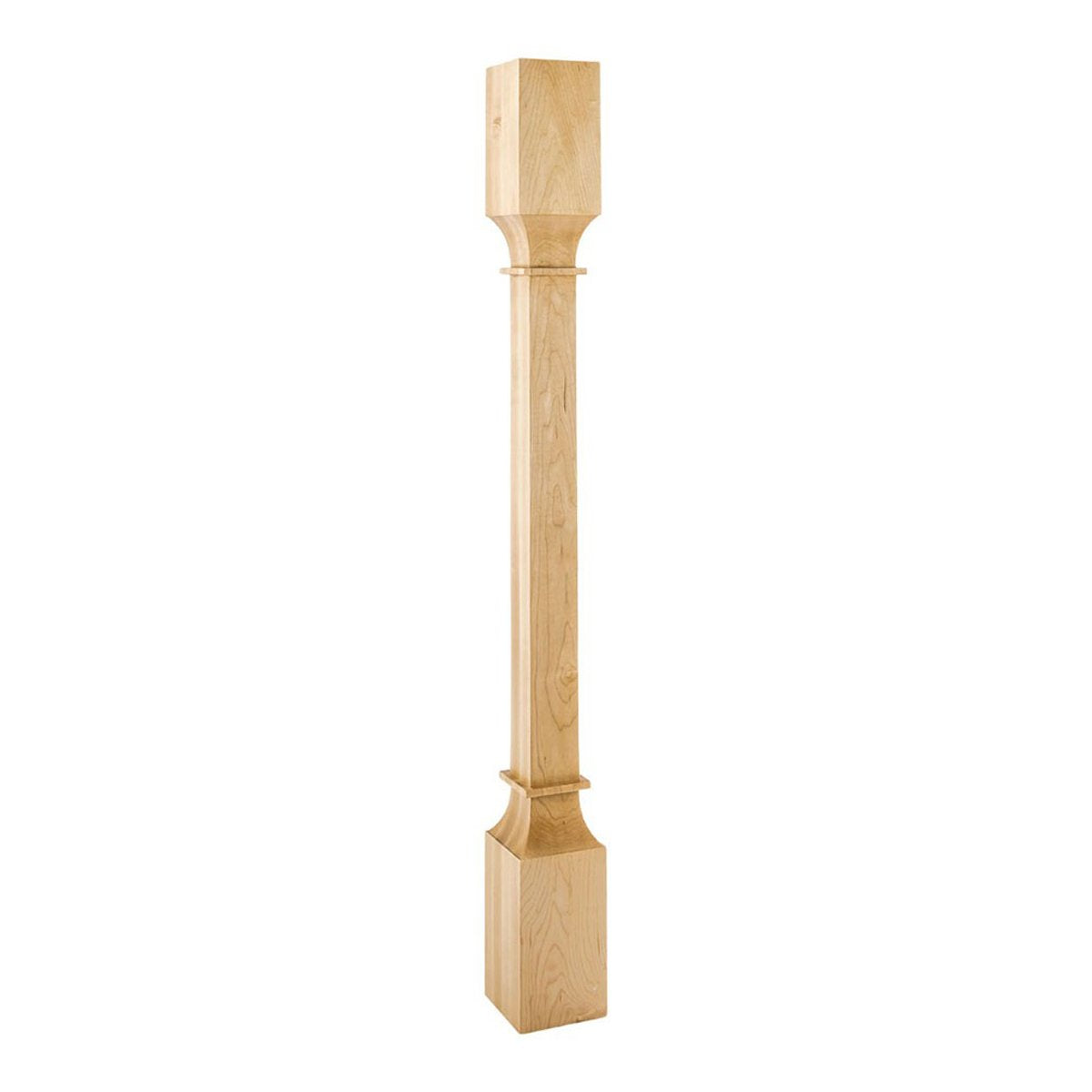Hardware Resources Square Natural Rubberwood Wood Post-DirectCabinets.com