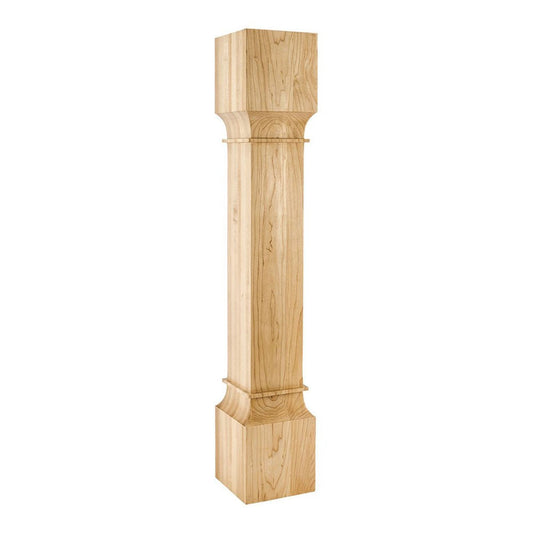 Hardware Resources Square Natural Rubberwood Post-DirectCabinets.com
