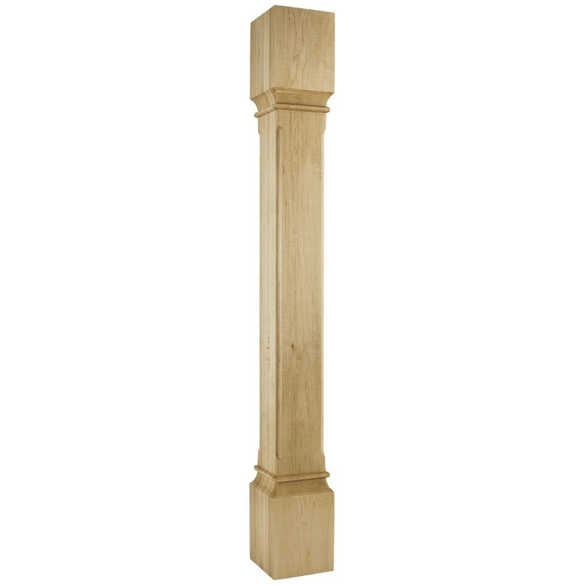 Hardware Resources Rubberwood Post with Fluted Corners-DirectCabinets.com