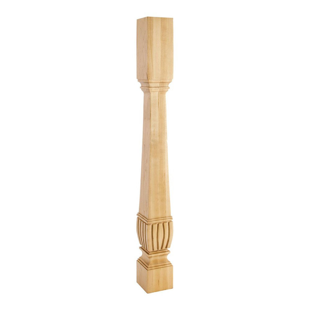 Hardware Resources 3-3/4" x 3-3/4" x 35-1/2" Alder Arts and Craft Post with Reed Detail-DirectCabinets.com