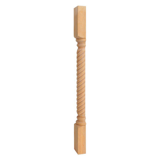Hardware Resources White Birch Split Post with Rope Pattern-DirectCabinets.com
