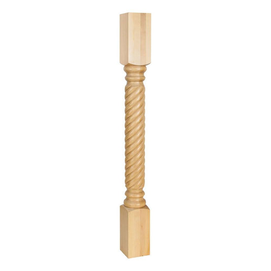 Hardware Resources White Birch Post with Rope Pattern-DirectCabinets.com
