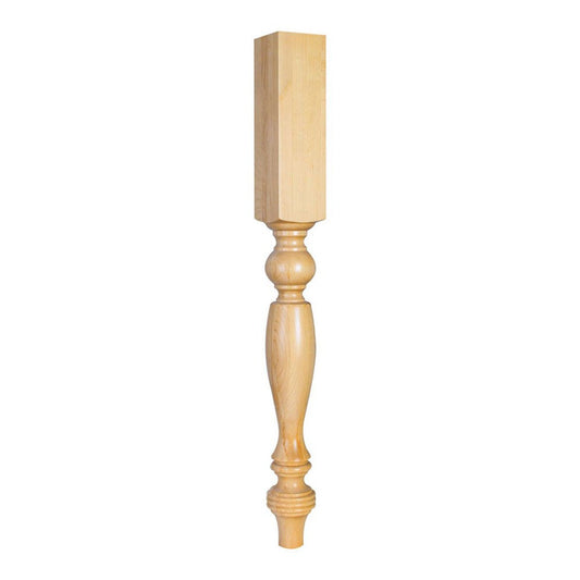 Hardware Resources Rubberwood Smooth Post / Leg-DirectCabinets.com
