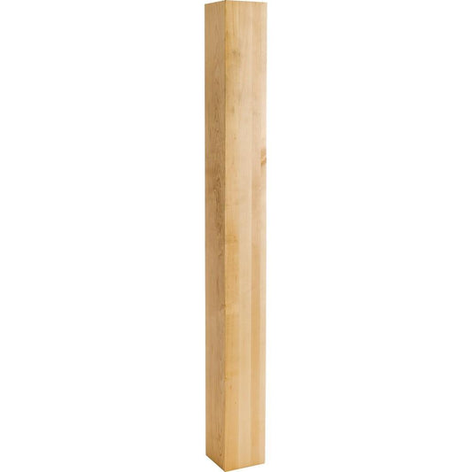 Hardware Resources Square White Birch Wood Post-DirectCabinets.com