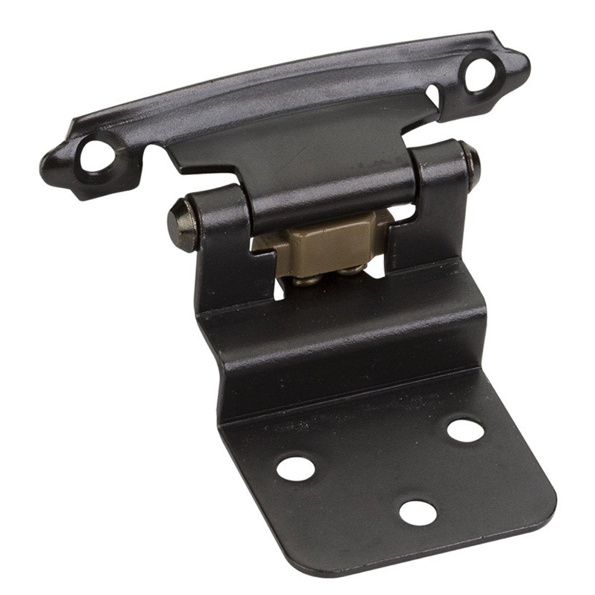 Hardware Resources 3/8" Inset Hinge with 4 - #5 x 5/8" Oval Head Screws, 6 - #6 x 1/2" Flat Head Screws and 2 Flat Form Pads-DirectCabinets.com