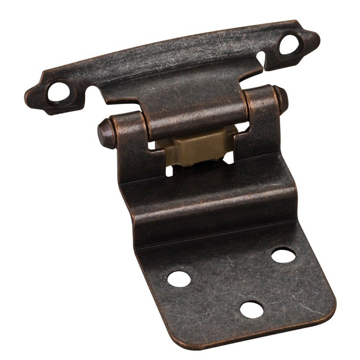 Hardware Resources 3/8" Inset Hinge with 4 - #5 x 5/8" Oval Head Screws, 6 - #6 x 1/2" Flat Head Screws and 2 Flat Form Pads-DirectCabinets.com