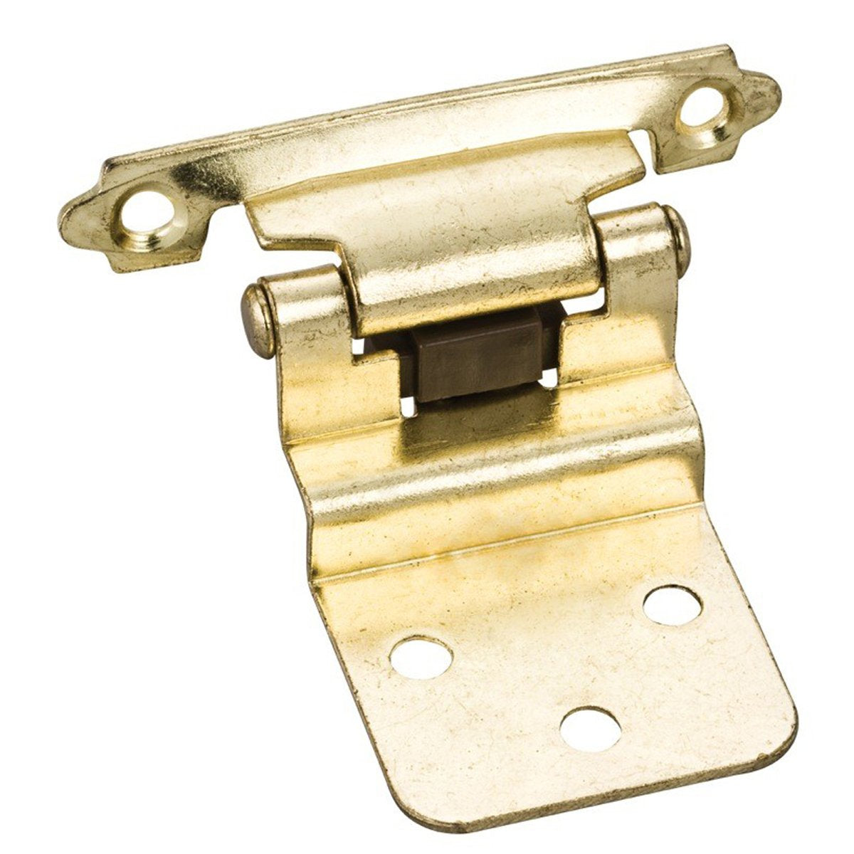 Hardware Resources 3/8" Inset Hinge with 4 - #5 x 5/8" Oval Head Screws, 6 - #6 x 1/2" Flat Head Screws and 2 Flat Form Pads-DirectCabinets.com