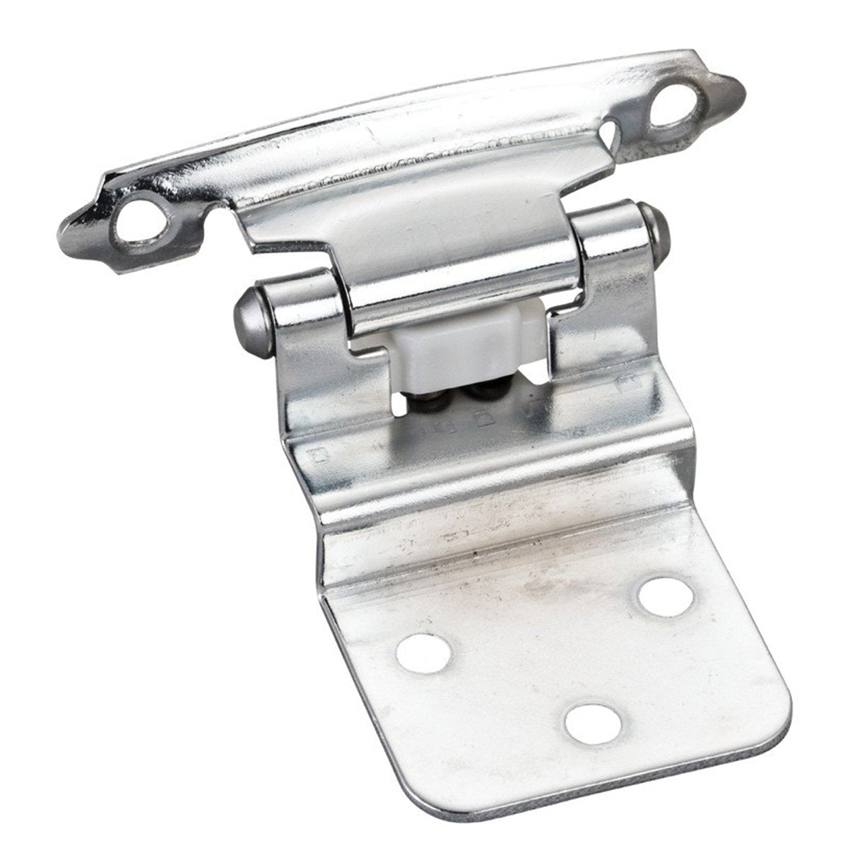Hardware Resources 3/8" Inset Hinge with 4 - #5 x 5/8" Oval Head Screws, 6 - #6 x 1/2" Flat Head Screws and 2 Flat Form Pads-DirectCabinets.com