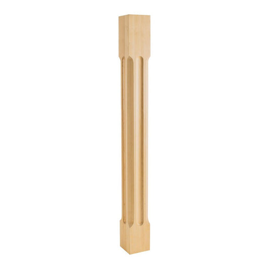 Hardware Resources Cherry Post with Scooped Edges and Center-DirectCabinets.com