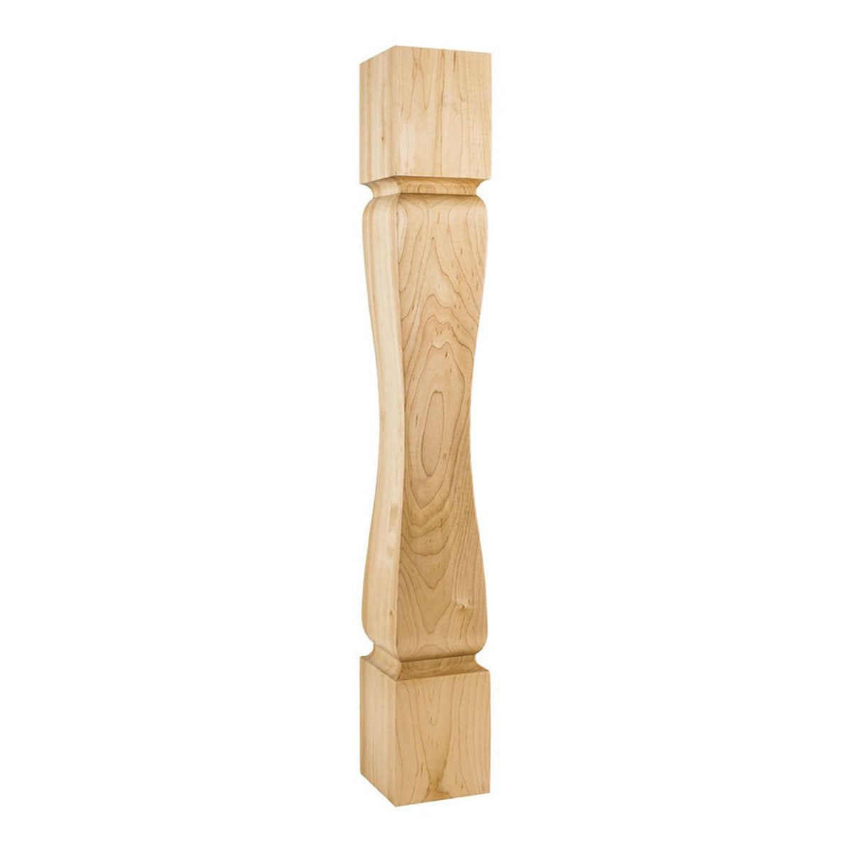 Hardware Resources White Birch Baroque Minimalist Wood Post-DirectCabinets.com