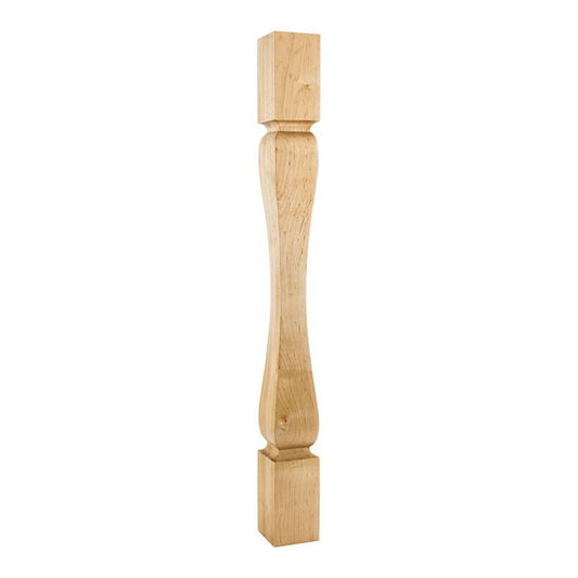Hardware Resources White Birch Baroque Minimalist Wood Post-DirectCabinets.com