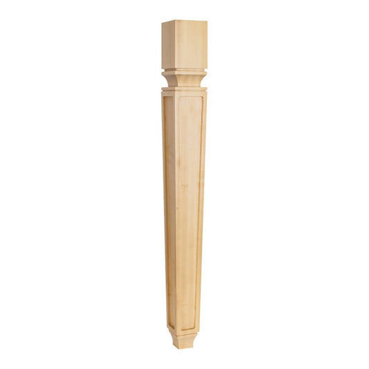Hardware Resources Rubberwood Tapered Mission Post-DirectCabinets.com