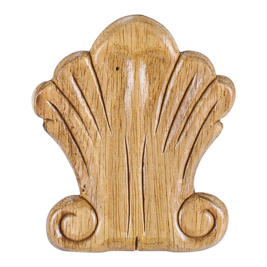 Hardware Resources 3-1/4" x 5/16" x 3-3/4" Pressed Shell Applique-DirectCabinets.com