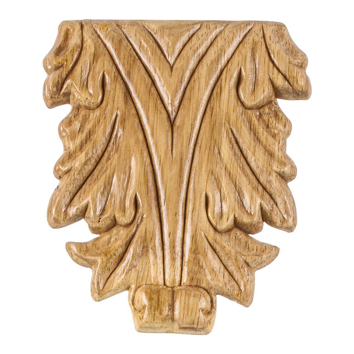 Hardware Resources 3-5/8" x 5/16" x 4-1/4" Pressed Acanthus Applique-DirectCabinets.com