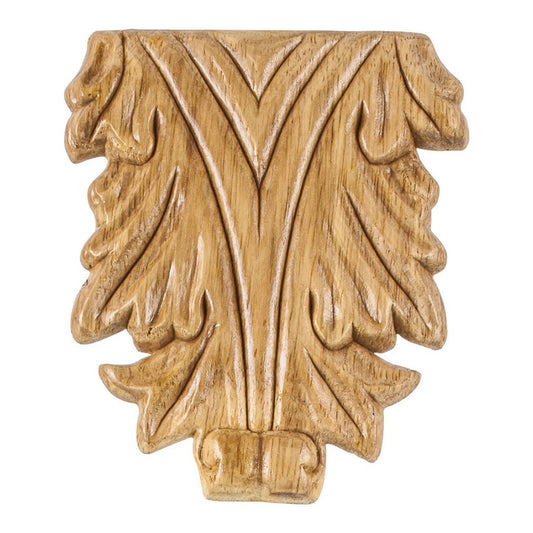 Hardware Resources 3-5/8" x 5/16" x 4-1/4" Pressed Acanthus Applique-DirectCabinets.com