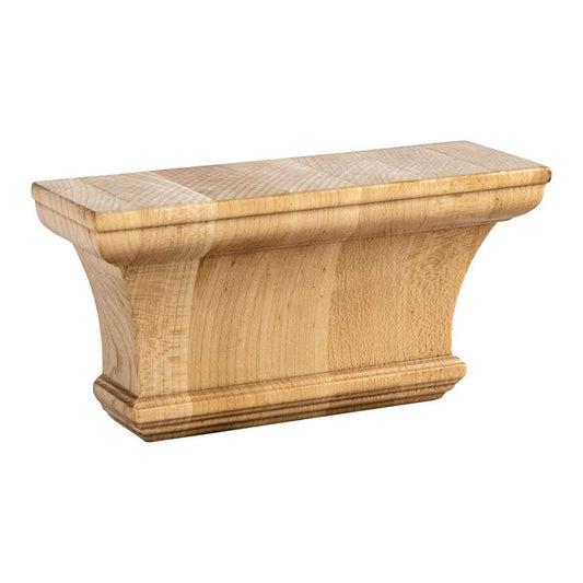 Hardware Resources Rubberwood Classic Pilaster Capital-DirectCabinets.com