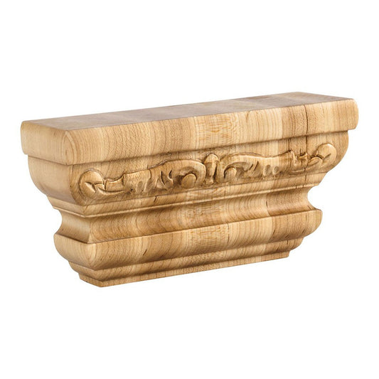 Hardware Resources Cherry Carved Acanthus Capital-DirectCabinets.com