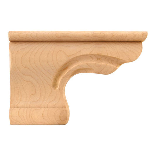 Hardware Resources 6-3/8" x 1" x 4-1/2" Cherry Rounded Corner Pedestal Foot with Bead-DirectCabinets.com