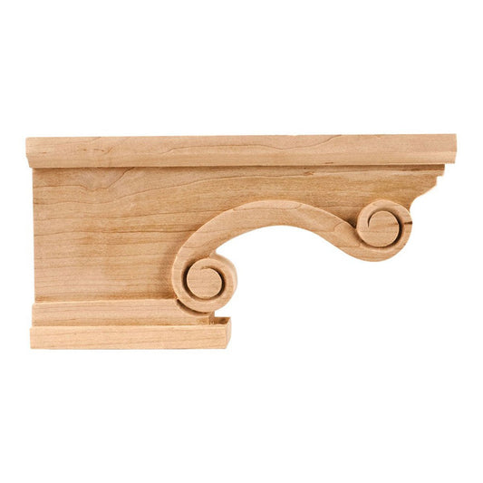 Hardware Resources Oak Scrolled Corner Pedestal Foot-DirectCabinets.com