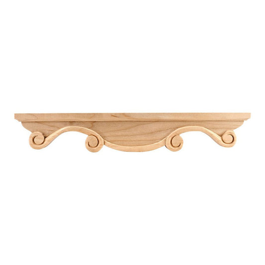 Hardware Resources Rounded Alder Pedestal Foot Middle - Scrolled-DirectCabinets.com