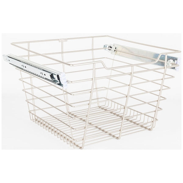 Pull-Out Closet Baskets, 18W x 14D x 7H, Chrome Wire (Clearance Item)