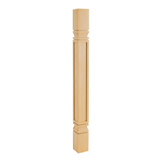 Hardware Resources 3" x 3" x 35-1/2" Square Hard Maple Mission Post-DirectCabinets.com