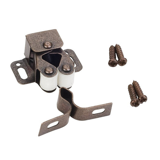 Hardware Resources Double Roller Catch with Strike and Screws-DirectCabinets.com