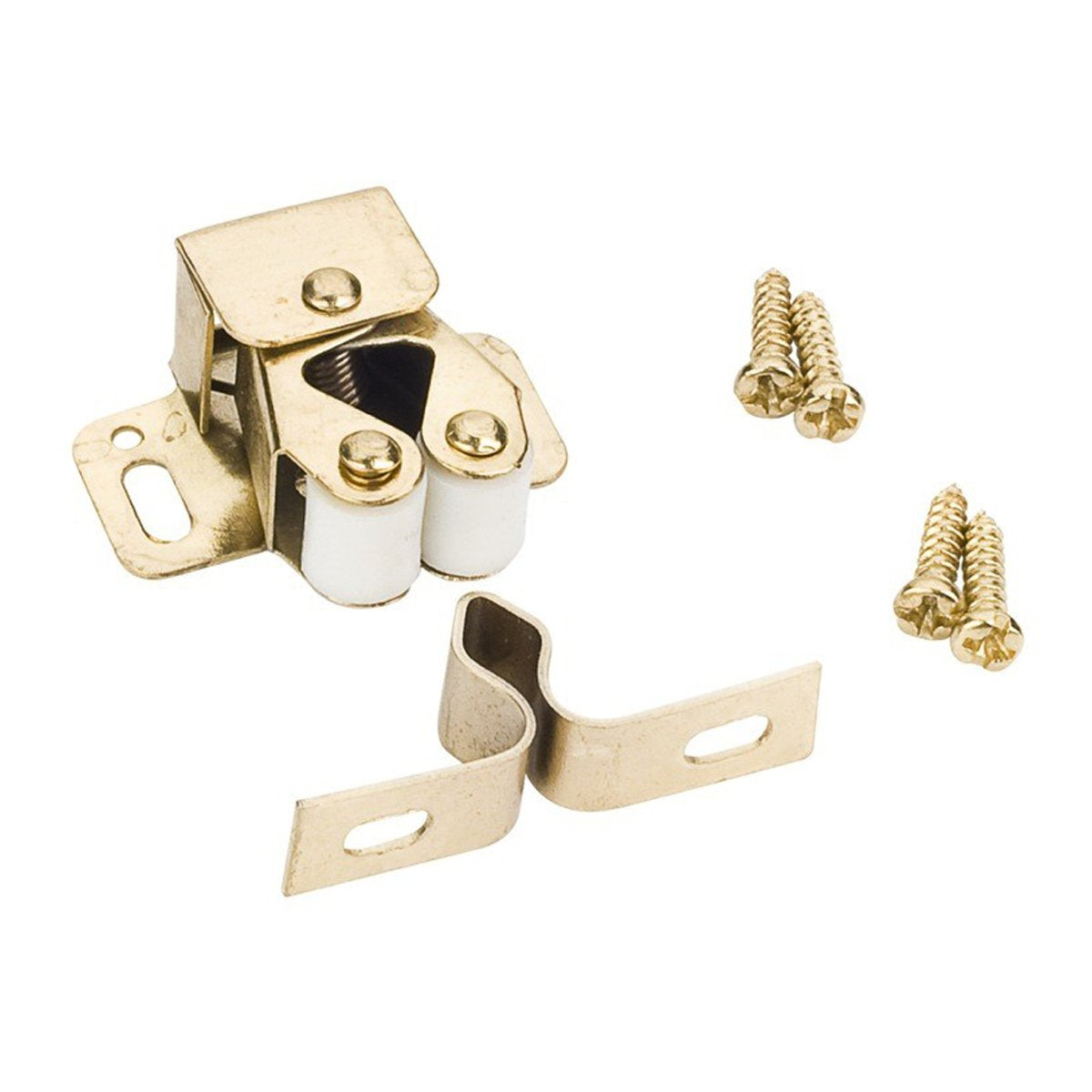 Hardware Resources Double Roller Catch with Strike and Screws-DirectCabinets.com