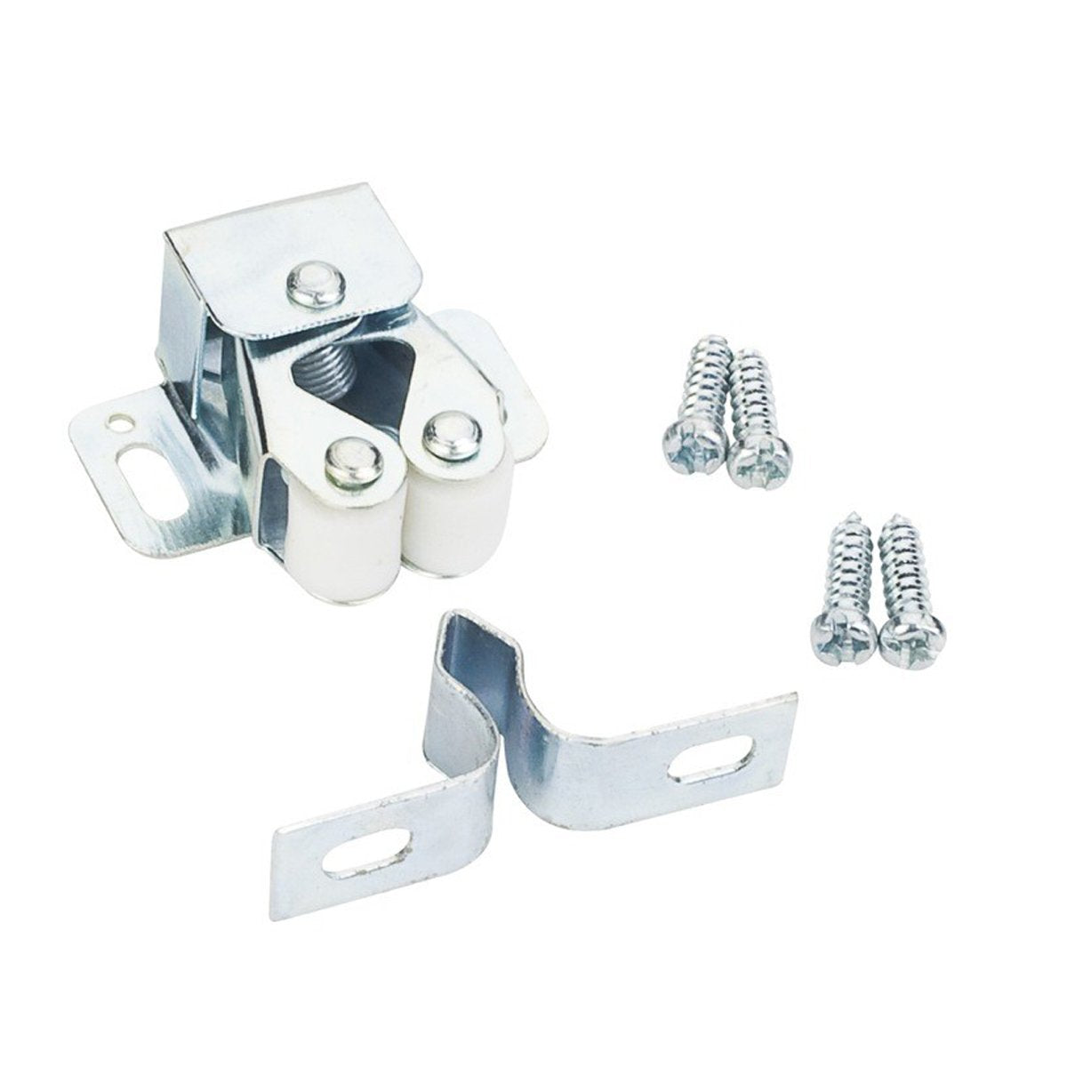 Hardware Resources Double Roller Catch with Strike and Screws-DirectCabinets.com