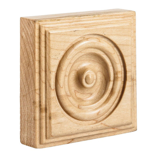Hardware Resources 3" x 3" x 7/8" Traditional Rosette Moulding-DirectCabinets.com