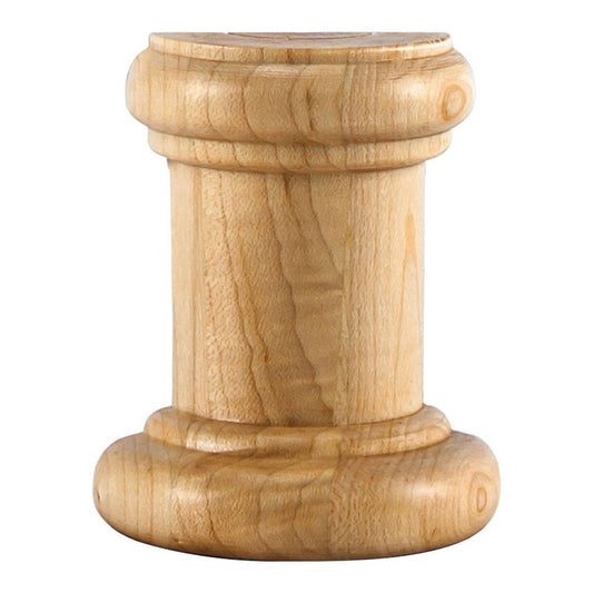 Hardware Resources 2-1/2" x 1-1/4" x 3" Rubberwood Traditional Spool Splice-DirectCabinets.com