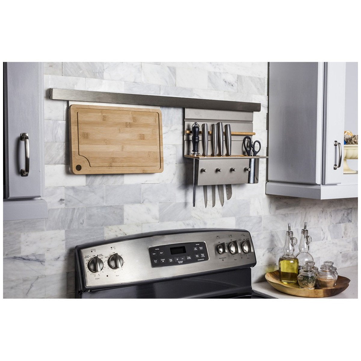 Hardware Resources Knife-Block Combo Hanging Shelf for Smart Rail Storage Solution-DirectCabinets.com