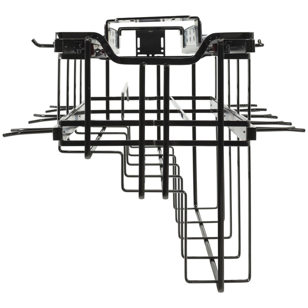 Hardware Resources Hanging Pan Organizer with Lid Storage in Black Nickel-DirectCabinets.com